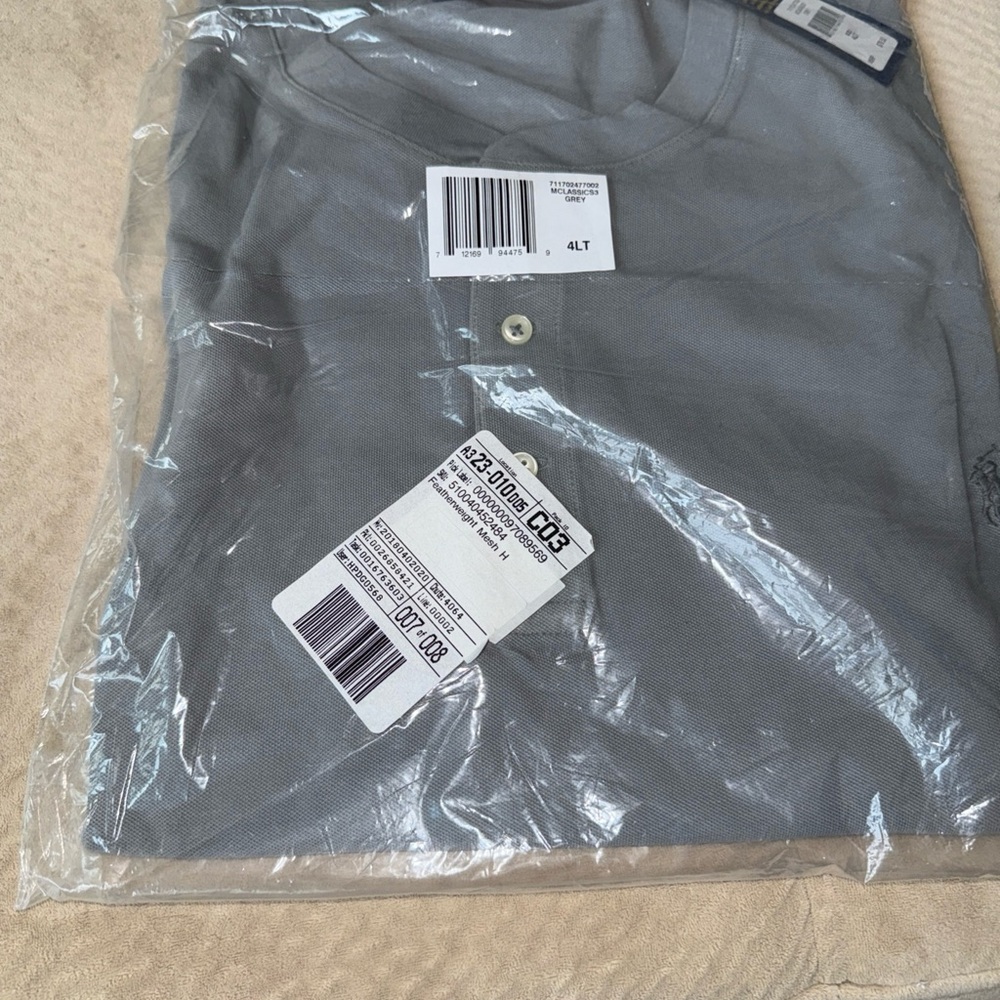 Classic Gray Henley T shirt by Ralph Lauren